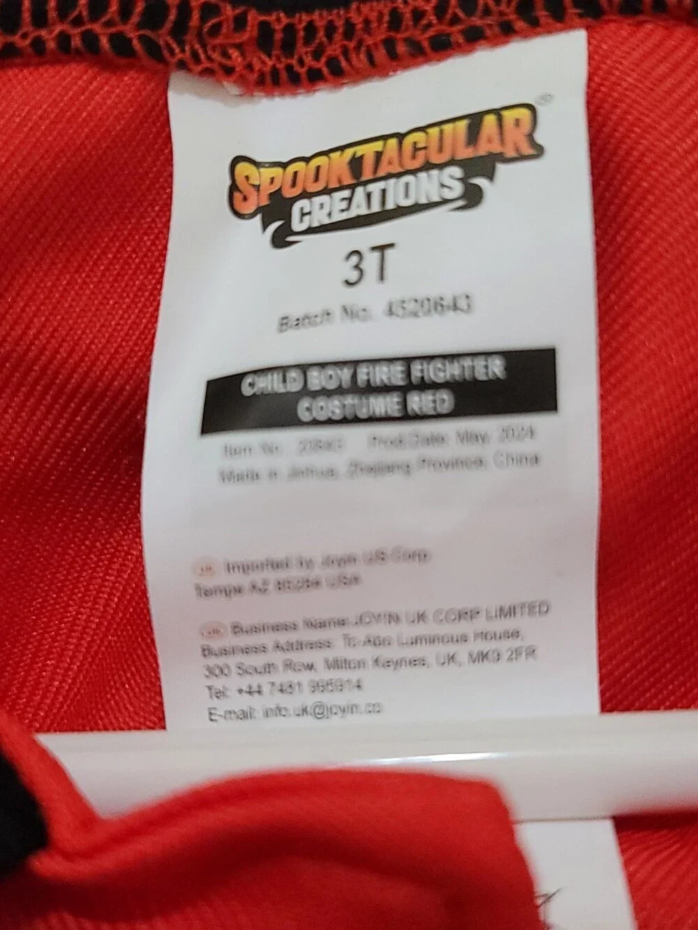 Spooktacular Creations Firefighter Boys Halloween Costume Sz 3T